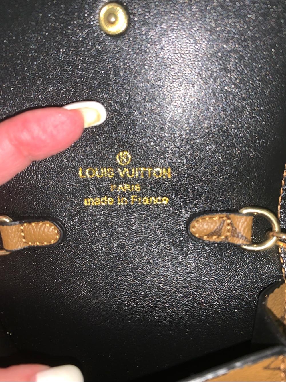 Monogram inspired Mini crossbody with chain - Picture 7 of 11